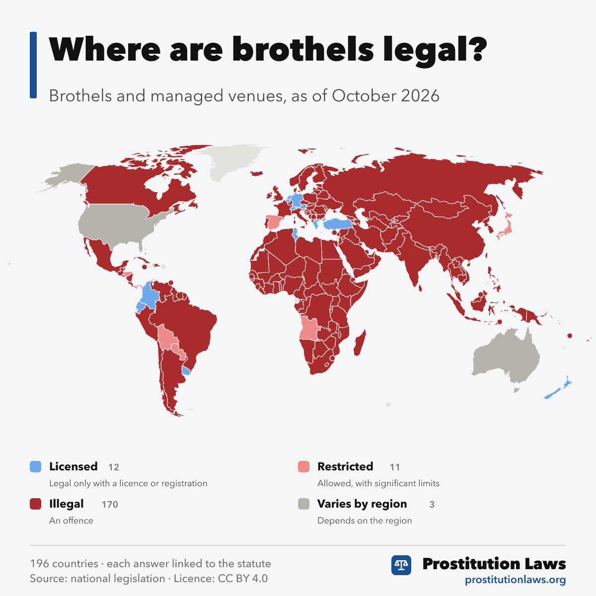 Where are brothels legal?